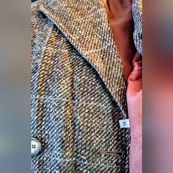 Imported Vintage Couture Stephen Marks Retro Wool Plaid Coat & Midi Pencil Skirt - Picture 10 of 10